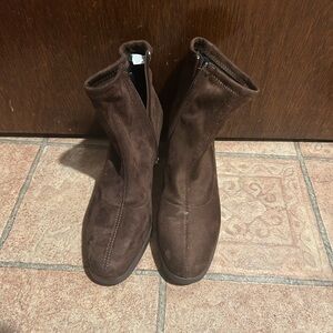 Brown Suede Ankle Boots